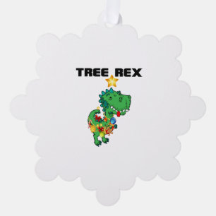 FUNNY HAPPY CUTE TREE REX DECORATED DINOSAUR AWESO DECORATION CARD