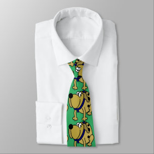 Funny "Happy Dog" Trendy Modern Men's Tie
