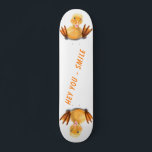 Funny Happy Duck Skateboard - Smile<br><div class="desc">Skateboards with Funny Yellow Duck Playful Wink Happy Smile Cartoon Drawing and Text - Choose / Add Your Unique Text / Font / Colour - Make Your Special Skateboard Gift - Resize and move or remove and add elements / image with Customisation tool ! - Drawing and Design by MIGNED....</div>