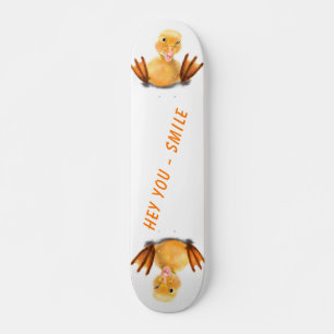 Funny Happy Duck Skateboard - Smile
