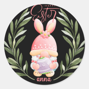 funny happy easter  classic round sticker