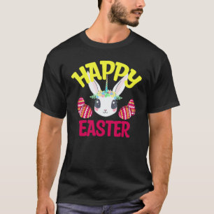 Funny Happy Easter Cute Bunny Golden Retriever Wea T-Shirt