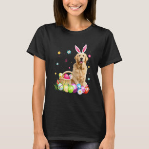 Funny Happy Easter Cute Bunny Golden Retriever Wea T-Shirt