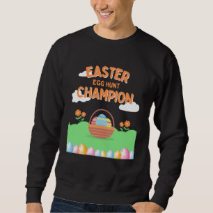 Funny Happy Easter Egg Hunt Cute Bunny Ears Sister Sweatshirt