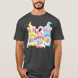 Funny Happy Easter Gnomes Easter Egg Bunny Gnome  T-Shirt