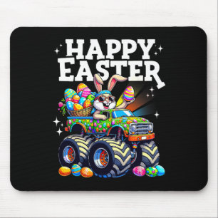 Funny Happy Easter Monster Truck Bunny Easter Eggs Mouse Pad
