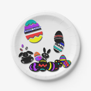 Funny Happy Easter Paper Plates