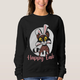Funny Happy Easter Racoon Bunny Egg Hunt Sweatshirt
