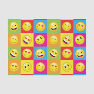 Funny Happy Emoji Smilie Faces Kids Party Paper
