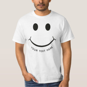 Funny Happy Face Add Your Text T-Shirt