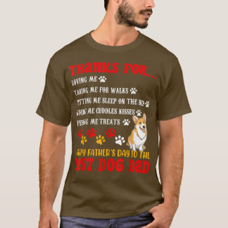 Funny Happy Father's Day Best Dog Dad Corgi Dog Lo T-Shirt