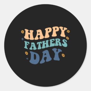 Funny Happy Fathers Day Father&#; s Day From Son D Classic Round Sticker