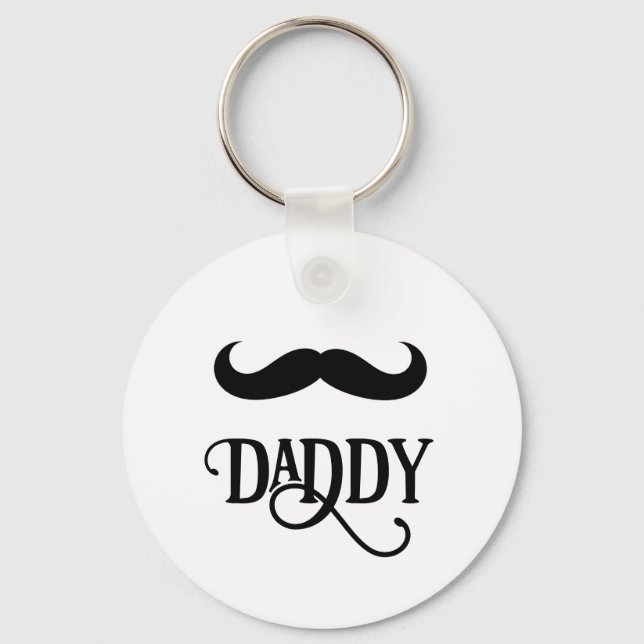 Funny Happy First Fathers Day Daddy custom  Key Ring (Front)