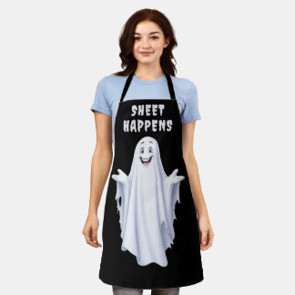 Funny Happy Ghost Apron