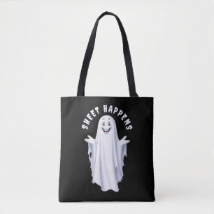 Funny Happy Ghost Tote Bag