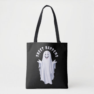 Funny Happy Ghost Tote Bag