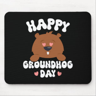 Funny Happy Groundhog Day 2025 3 Mouse Pad