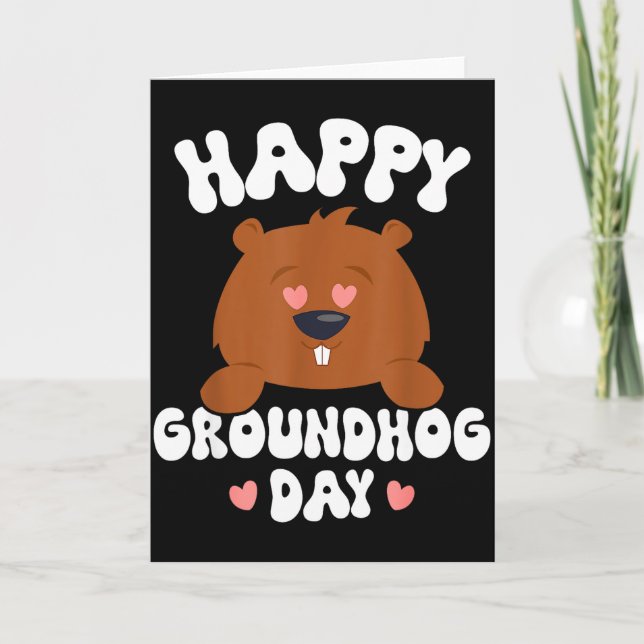 Funny Happy Groundhog Day 2025 _4  Card (Front)