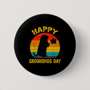 Funny Happy Groundhog Day 2025 6 Cm Round Badge