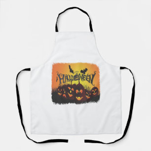 Funny Happy Halloween design Apron