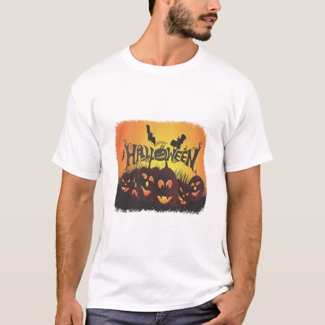 Funny Happy Halloween design T-Shirt (Front)