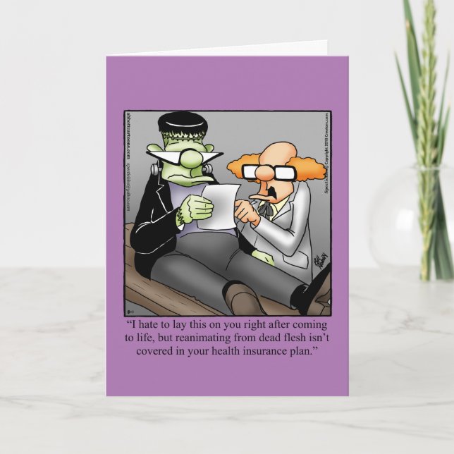 Funny Happy Halloween Greeting Card (Front)