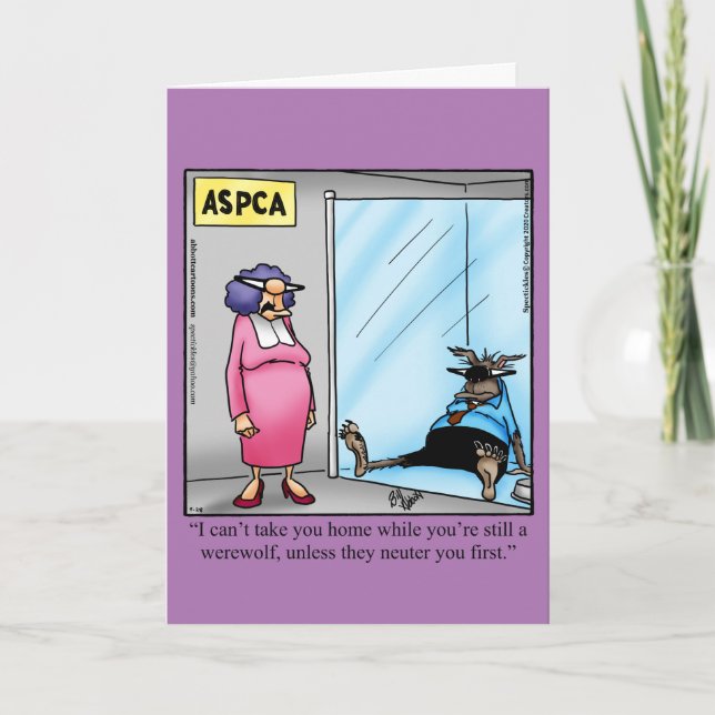 Funny Happy Halloween Greeting Card (Front)