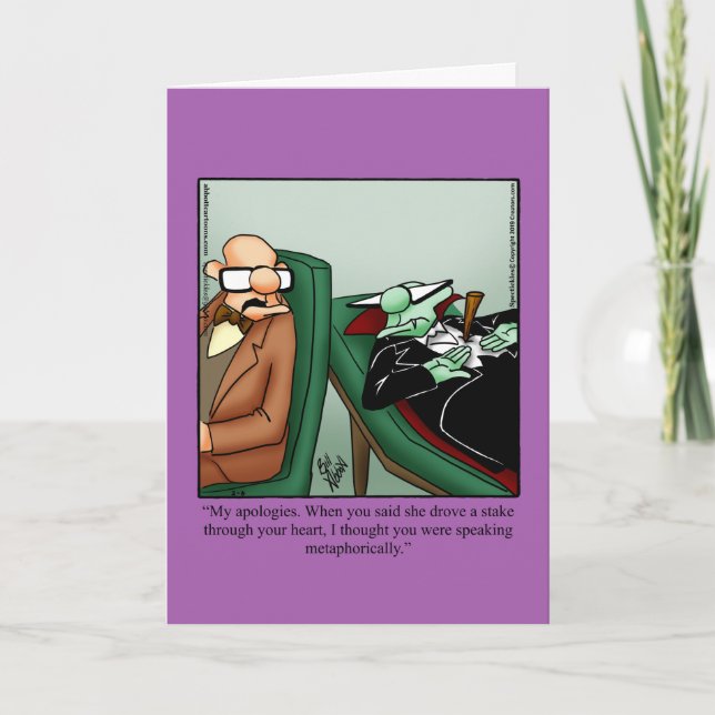 Funny Happy Halloween Greeting Card (Front)