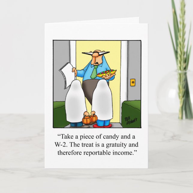 Funny Happy Halloween Greeting Card (Front)