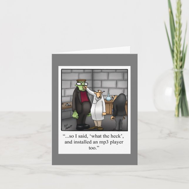 Funny Happy Halloween Greeting Card (Front)