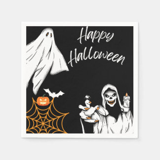 Funny Happy Halloween Napkin