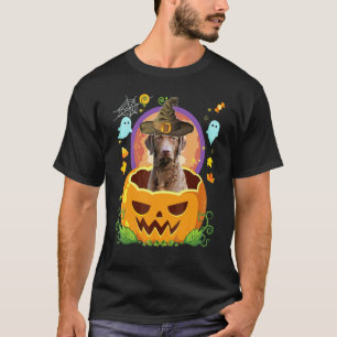 Funny Happy Halloween Pumpkin Retrievers Chesapeak T-Shirt