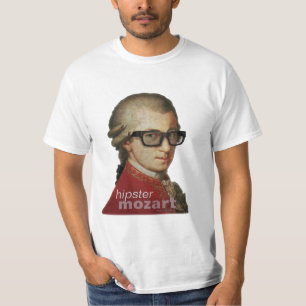 Funny Happy Hipster Mozart T-Shirt