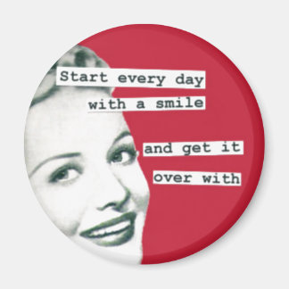 Funny Happy Housewife Retro Magnet