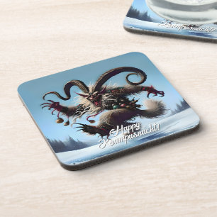 Funny Happy Krampusnacht Coaster
