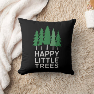 Funny Happy Little Trees Gifts Camping Cushion