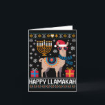 Funny Happy Llamakah Llama With Menorah  Card<br><div class="desc">Funny Happy Llamakah Llama With Menorah</div>