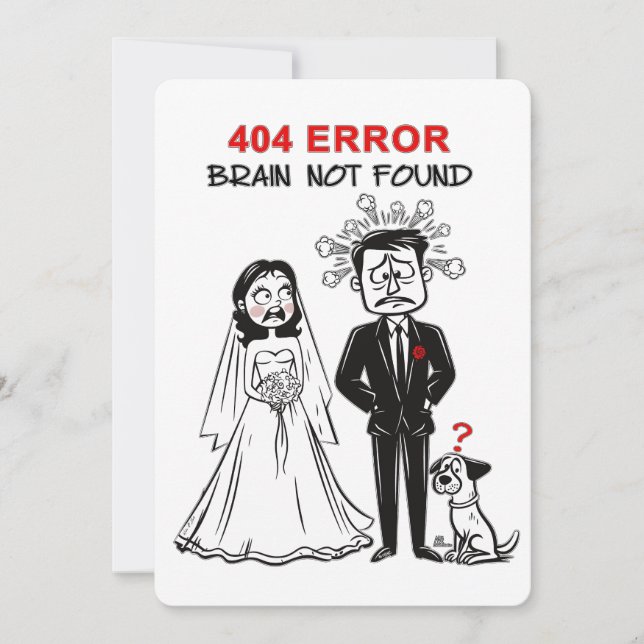 Funny happy marriage invitation (Front)