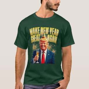 Funny Happy New Year 2025 Trump Eve Day T-Shirt