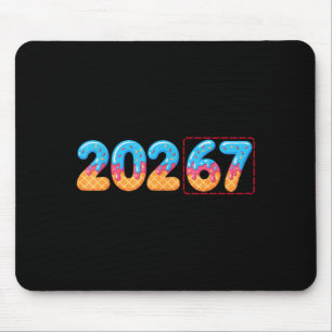Funny Happy New Year 2026 20267 Ice Cream Drip 67  Mouse Pad