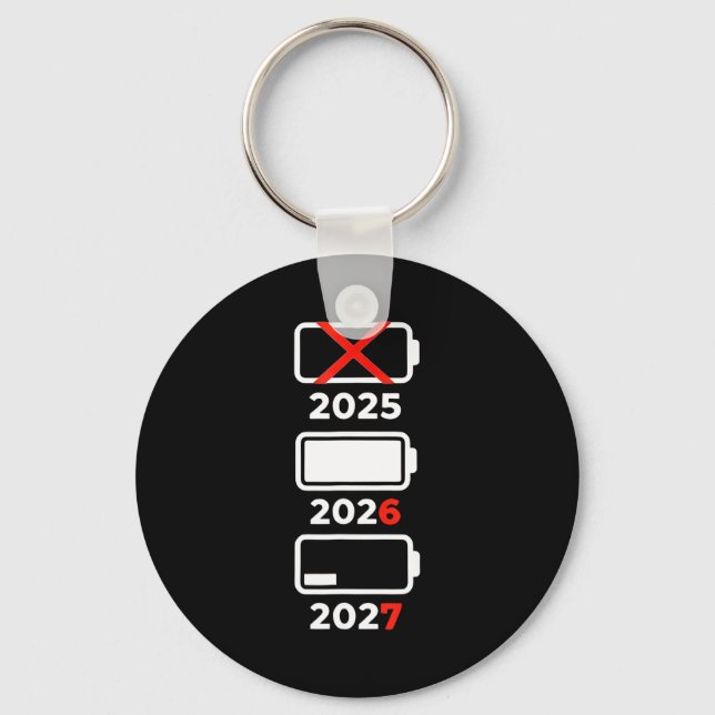 Funny Happy New Year 2026 2027 67 Meme Six Seven  Key Ring (Front)