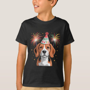 Funny Happy New Year 2026 Beagle Dog New Years Eve T-Shirt
