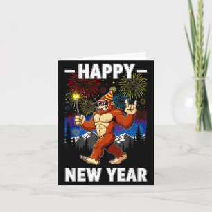 Funny Happy New Year 2026 Bigfoot Lovers New Years Card