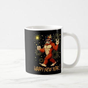 Funny Happy New Year 2026 Bigfoot Lovers New Years Coffee Mug