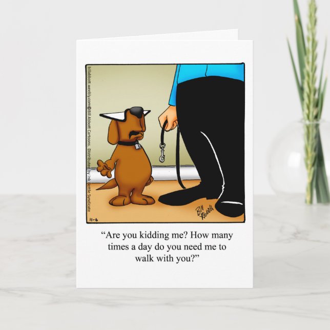 Funny Happy Pet Owner's Day Greeting Card (Front)