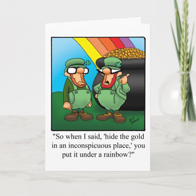 Funny Happy St. Patrick's Day Card (Front)