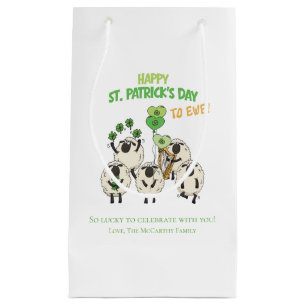 Funny Happy St Patrick's Day to Ewe Irish Sheep Small Gift Bag