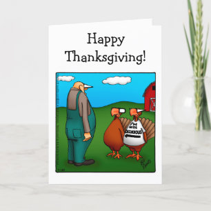 Funny Happy Thanksgiving Greeting Card