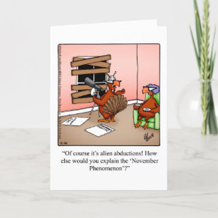 Funny Happy Thanksgiving Humour Greeting Card