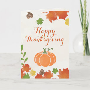 Funny Happy Thanksgiving Pumpkin Greeting Card